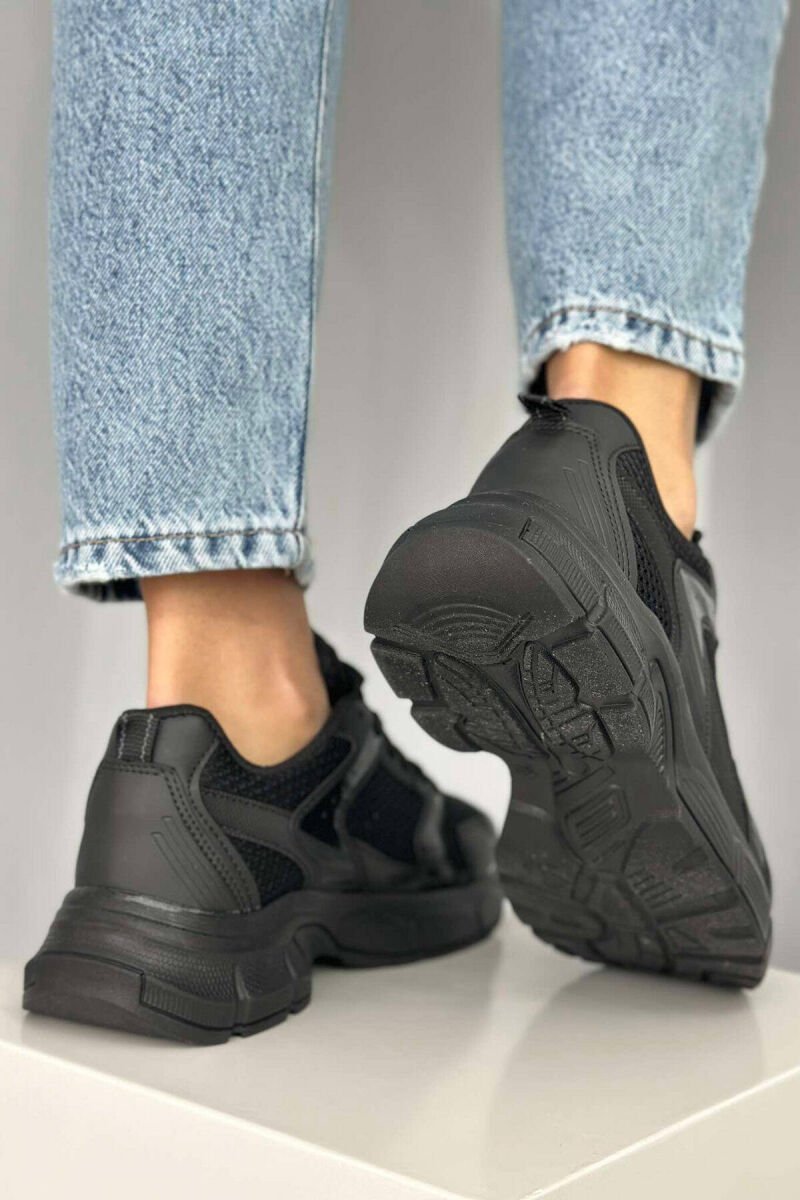 PLATFORM LACING RUNNING WOMEN SNEAKERS BLACK/ E ZEZE - 2