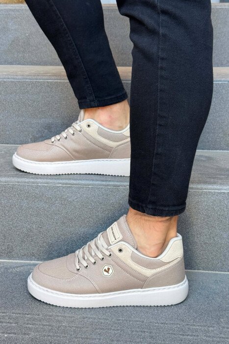 PLATFORM LEACING MEN SNEAKERS BEIGE/BEZHE - 4