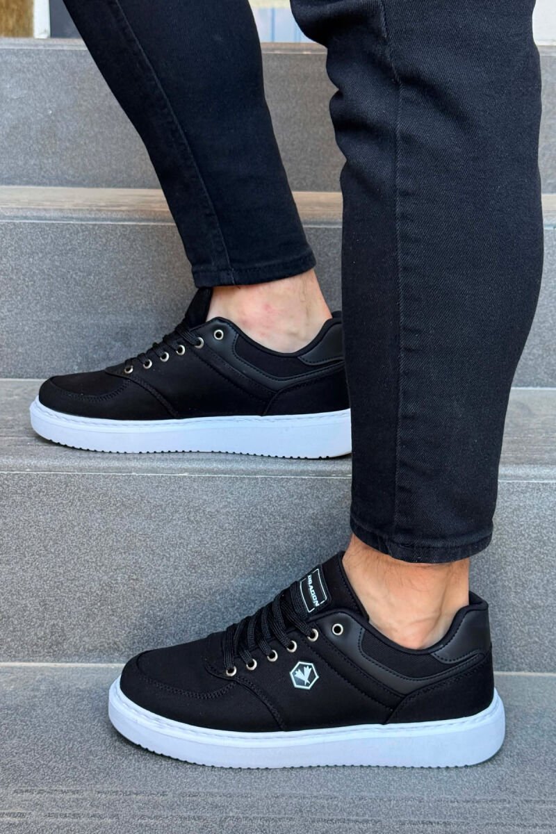 PLATFORM LEACING MEN SNEAKERS BLACK/ E ZEZE - 2