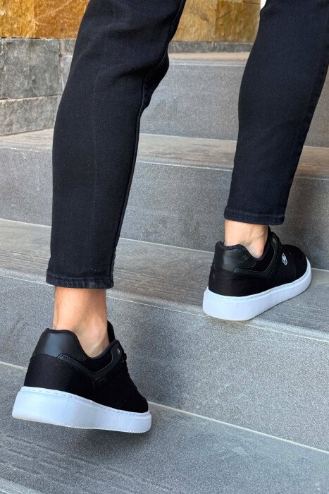 PLATFORM LEACING MEN SNEAKERS BLACK/ E ZEZE - 3