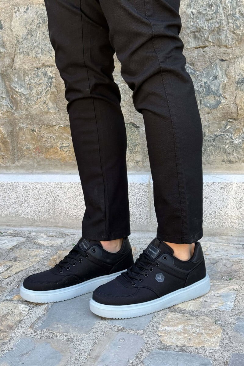 PLATFORM LACING MEN SNEAKERS BLACK-GREY/ZEGR - 1