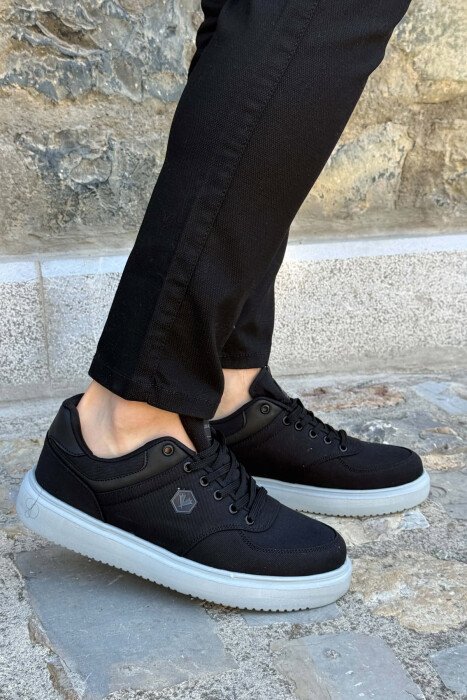 PLATFORM LACING MEN SNEAKERS BLACK-GREY/ZEGR - 4