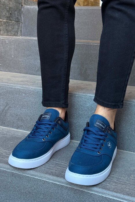 PLATFORM LEACING MEN SNEAKERS BLUE/BLU 