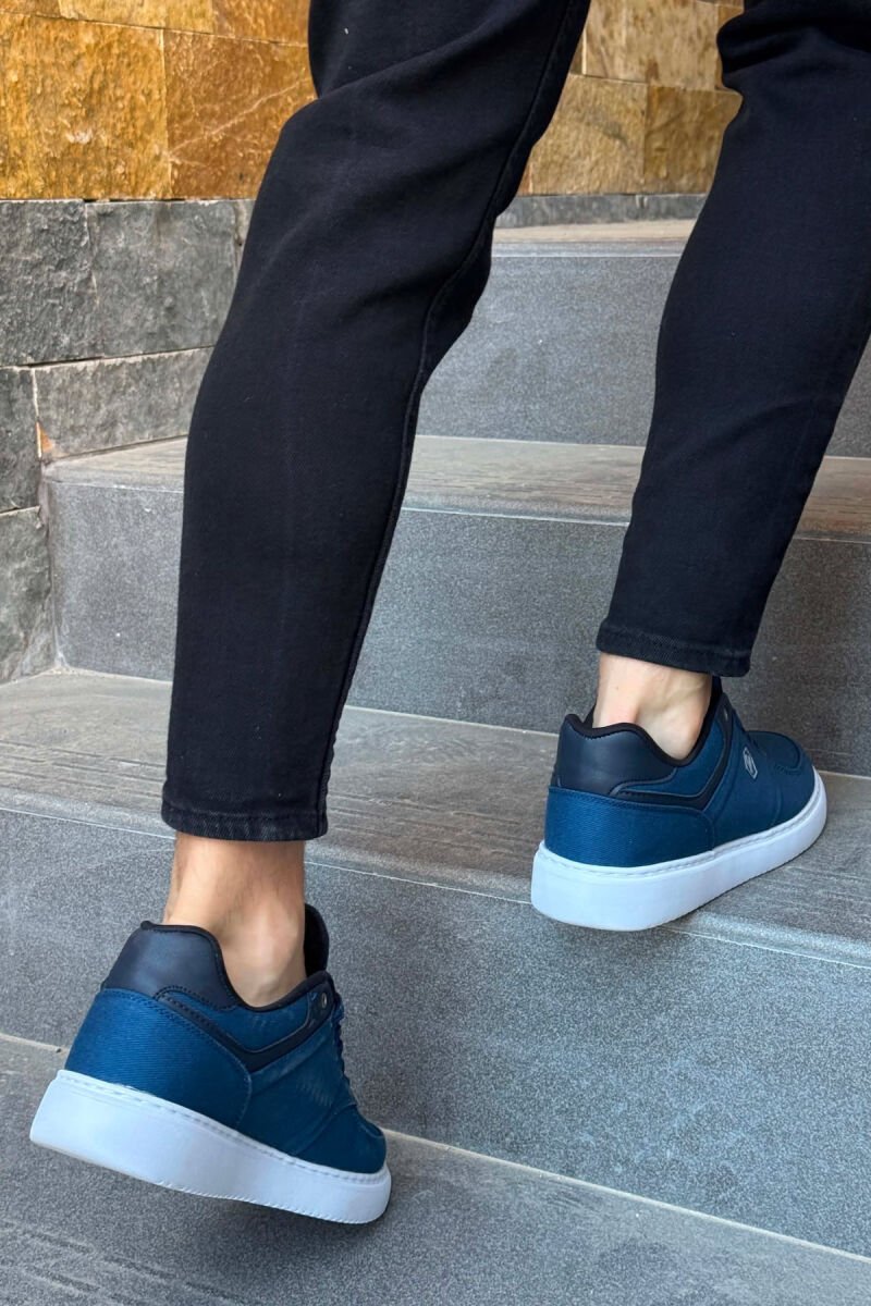 PLATFORM LEACING MEN SNEAKERS BLUE/BLU - 4