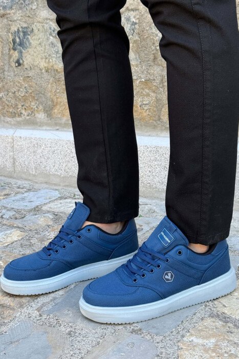 PLATFORM LACING MEN SNEAKERS BLUE+GREY/ BLU+GRI - 2