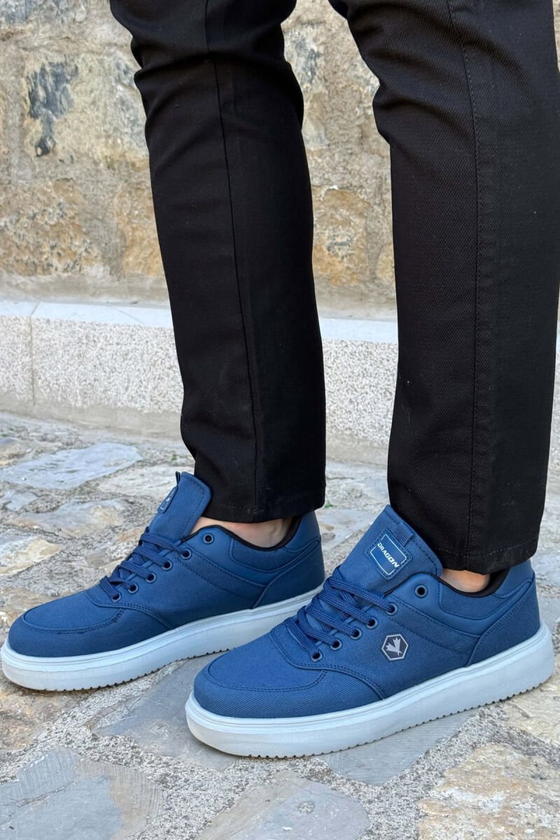 PLATFORM LACING MEN SNEAKERS BLUE+GREY/ BLU+GRI - 2