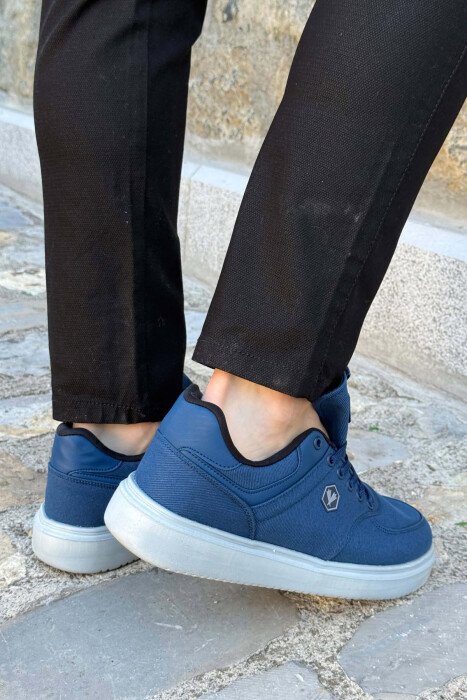 PLATFORM LACING MEN SNEAKERS BLUE+GREY/ BLU+GRI - 3