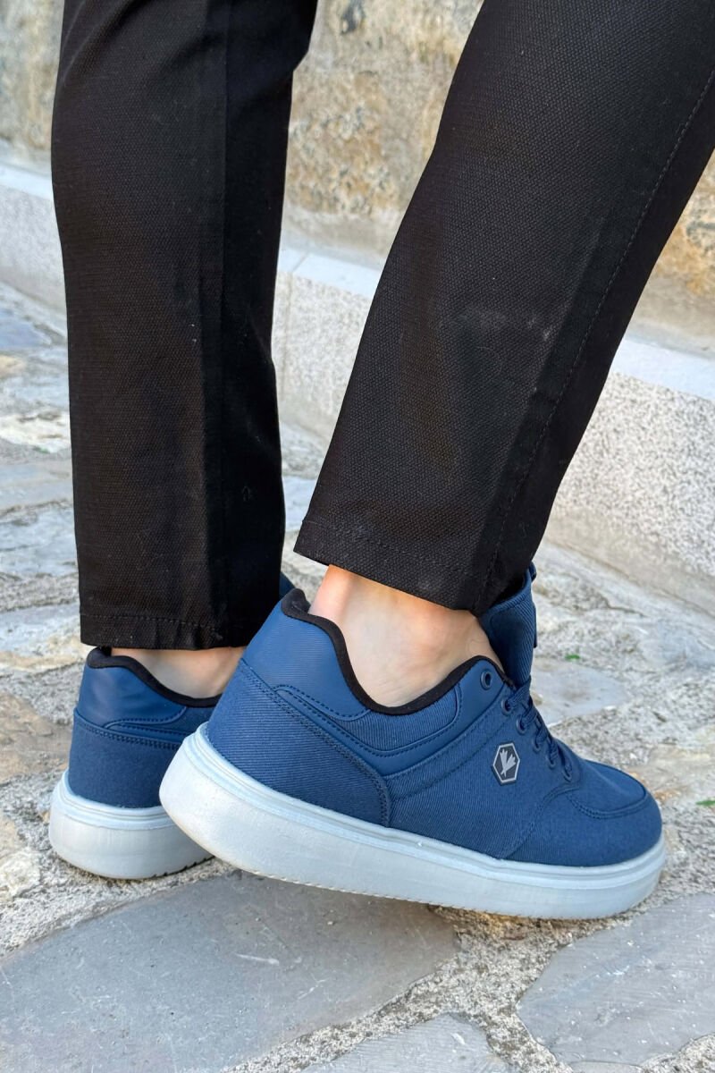 PLATFORM LACING MEN SNEAKERS BLUE+GREY/ BLU+GRI - 3