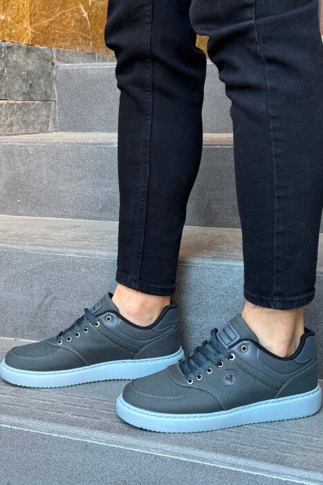 PLATFORM LEACING MEN SNEAKERS DARK GREY/GEE 