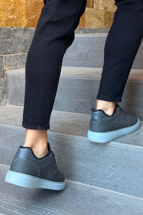 PLATFORM LEACING MEN SNEAKERS DARK GREY/GEE - 3