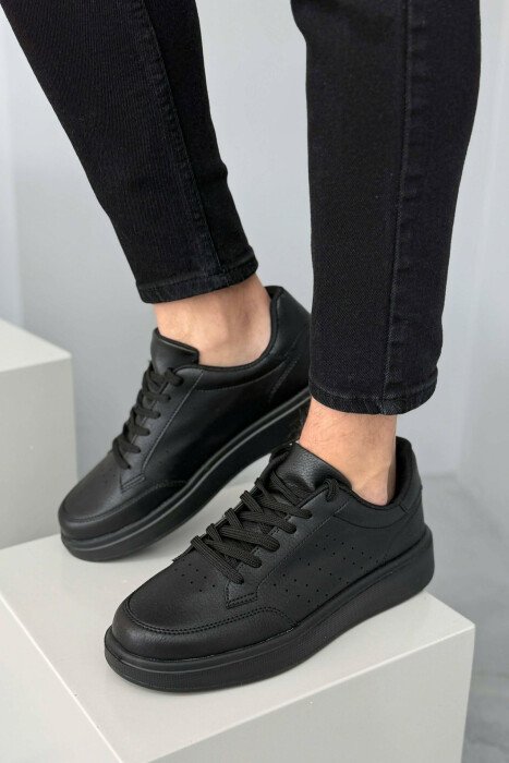 PLATFORM SIMPLE MEN SNEAKERS BLACK/ E ZEZE - 1