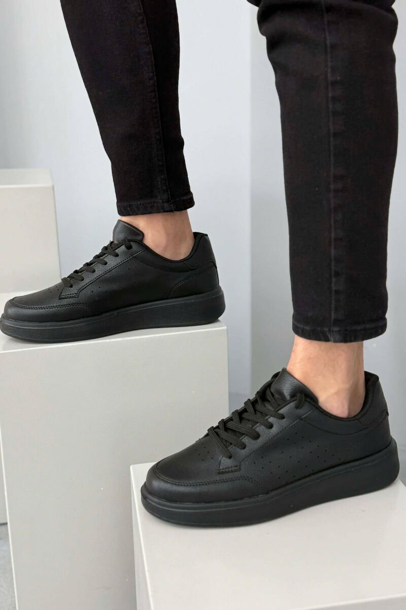 PLATFORM SIMPLE MEN SNEAKERS BLACK/ E ZEZE - 3