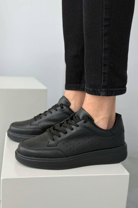 PLATFORM SIMPLE MEN SNEAKERS BLACK/ E ZEZE - 5