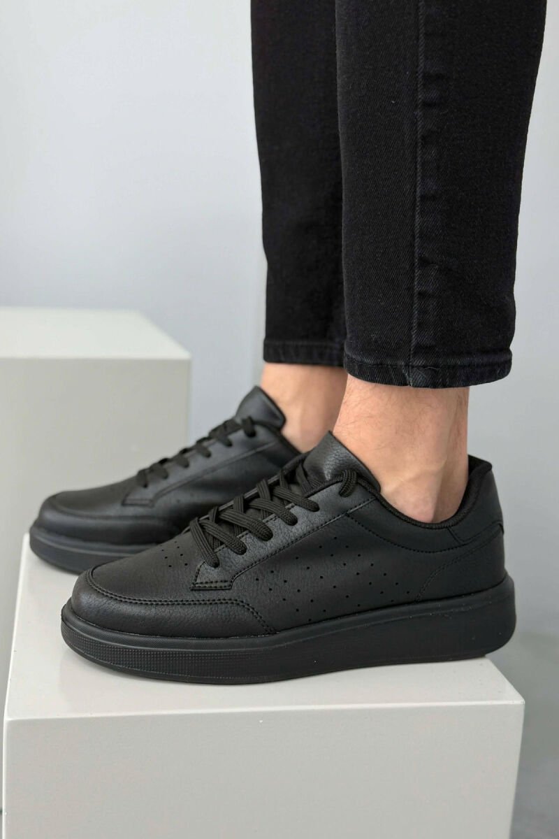 PLATFORM SIMPLE MEN SNEAKERS BLACK/ E ZEZE - 5