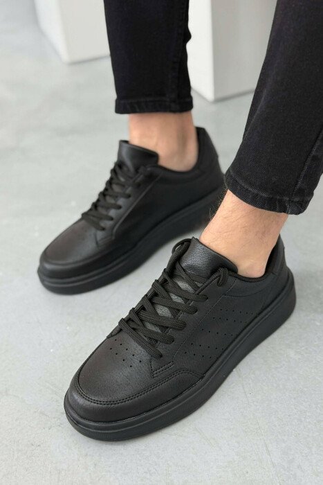 PLATFORM SIMPLE MEN SNEAKERS BLACK/ E ZEZE - 6