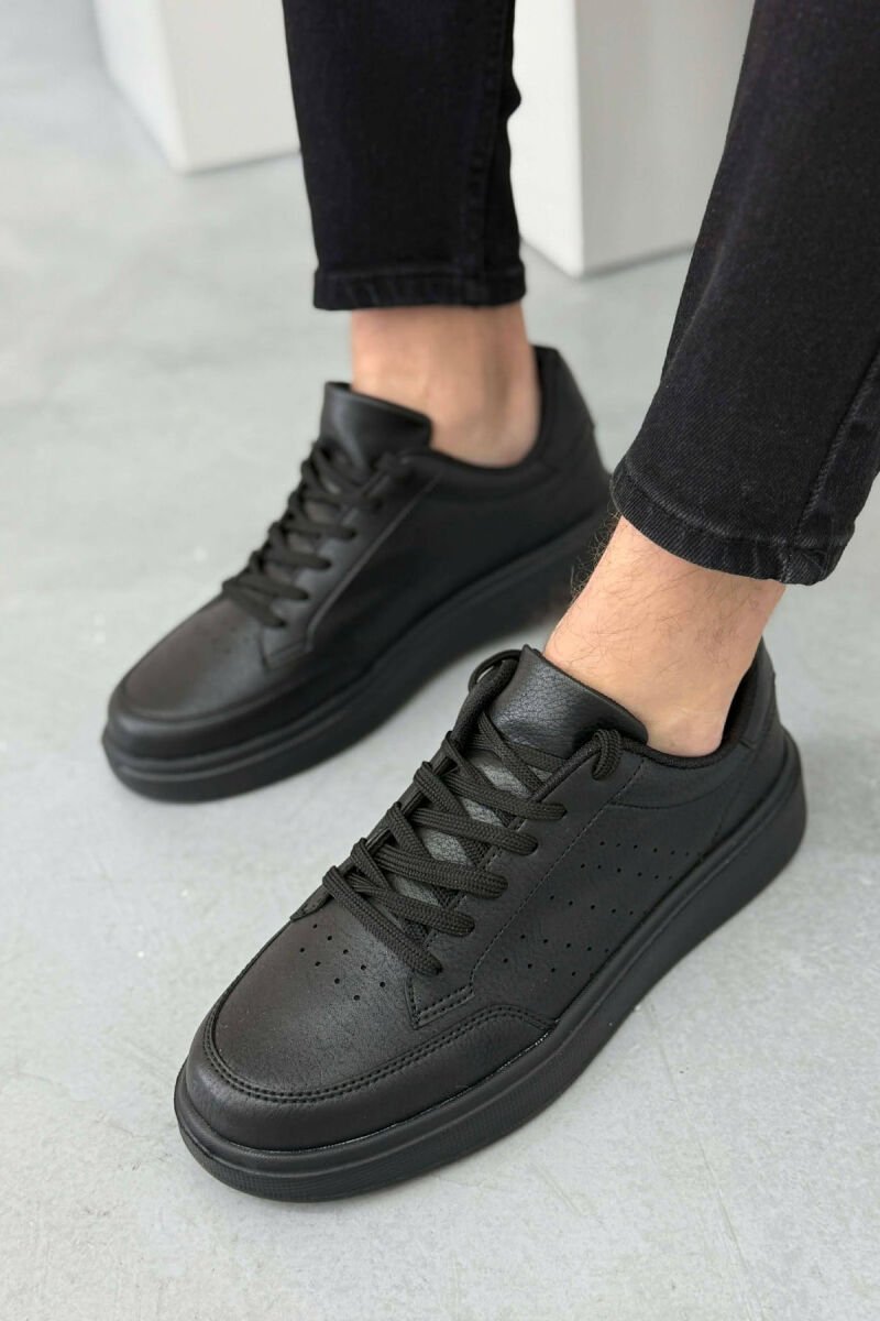PLATFORM SIMPLE MEN SNEAKERS BLACK/ E ZEZE - 6