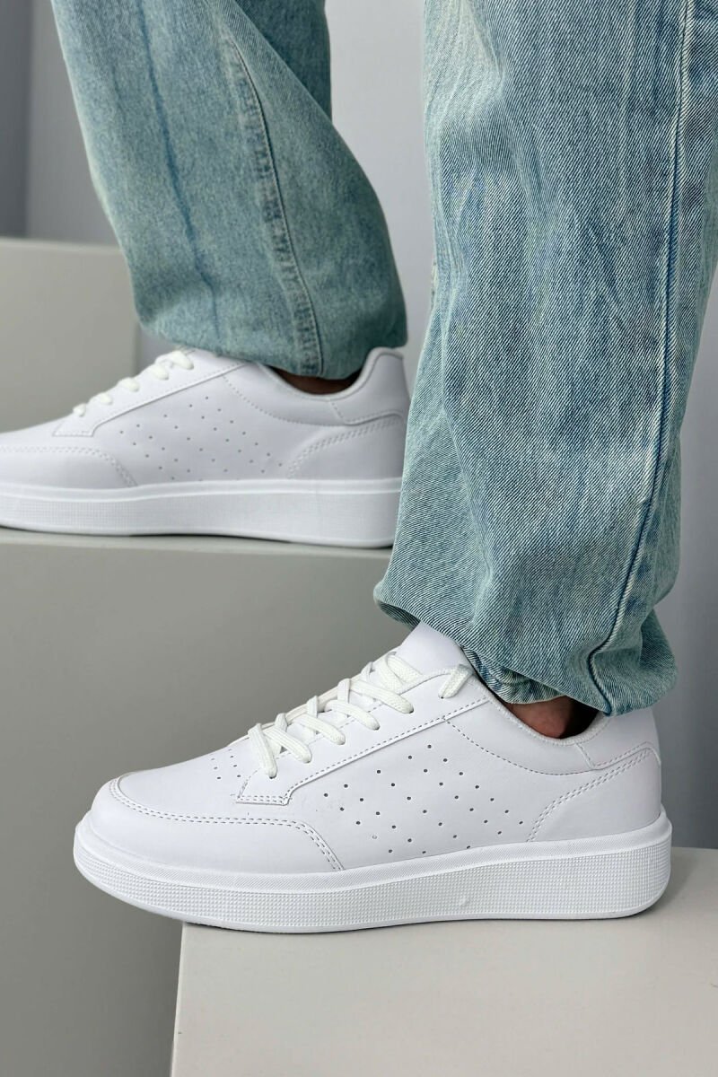 PLATFORM SIMPLE MEN SNEAKERS WHITE-E BARDHE - 1