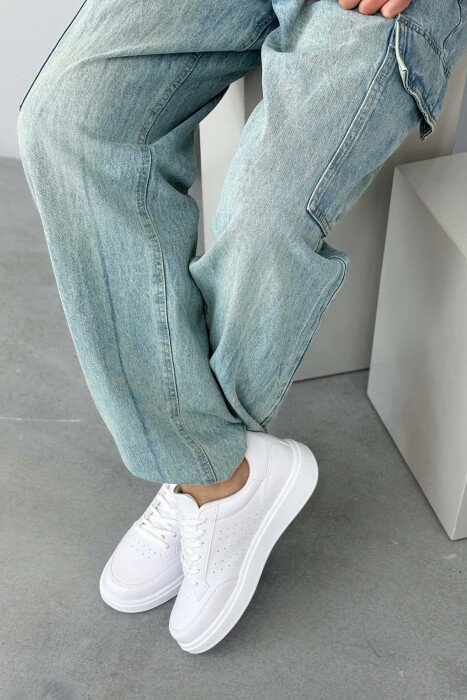 PLATFORM SIMPLE MEN SNEAKERS WHITE-E BARDHE - 4