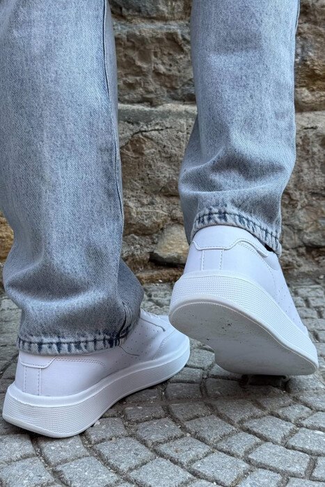PLATFORM SIMPLE MEN SNEAKERS WHITE-E BARDHE - 3