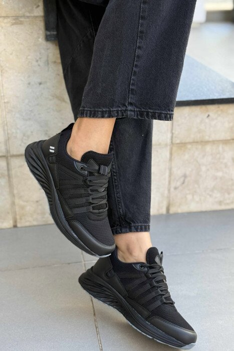 PLATFORM SIMPLE WOMEN SNEAKERS BLACK/ E ZEZE - 1
