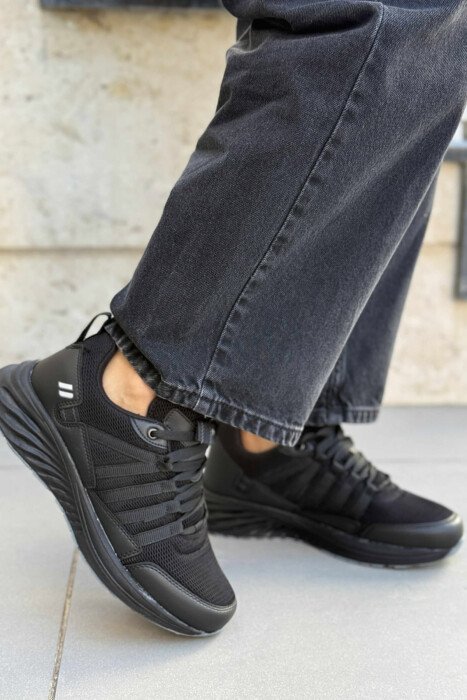 PLATFORM SIMPLE WOMEN SNEAKERS BLACK/ E ZEZE - 3
