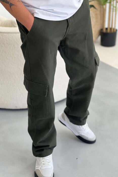 POCKET ONE COLOR MEN JEANS GREEN/JESHILE - KLAUDIO FASHION