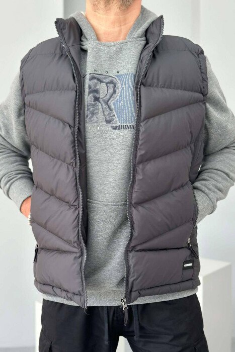 JELEK NJË NGJYRËSH PËR MESHKUJ NË NGJYRËN GRI TË ERRËT - KLAUDIO FASHION