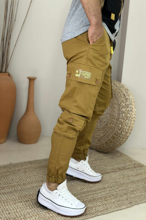 POCKETS DETAIL LACINGS MEN PANTS OLIVE/ULLI - 2