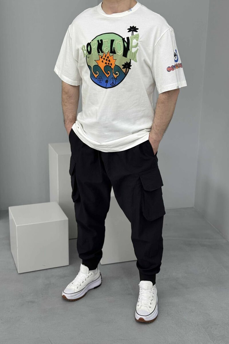POCKETS DETAIL PARACHUTE MEN PANTS BLACK/ E ZEZE - 1
