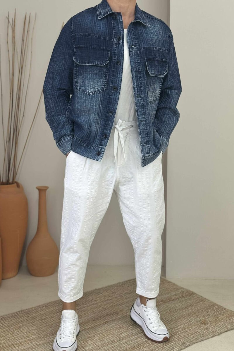 POCKETS SIMPLE MEN SHIRT BLUE/BLU - 1