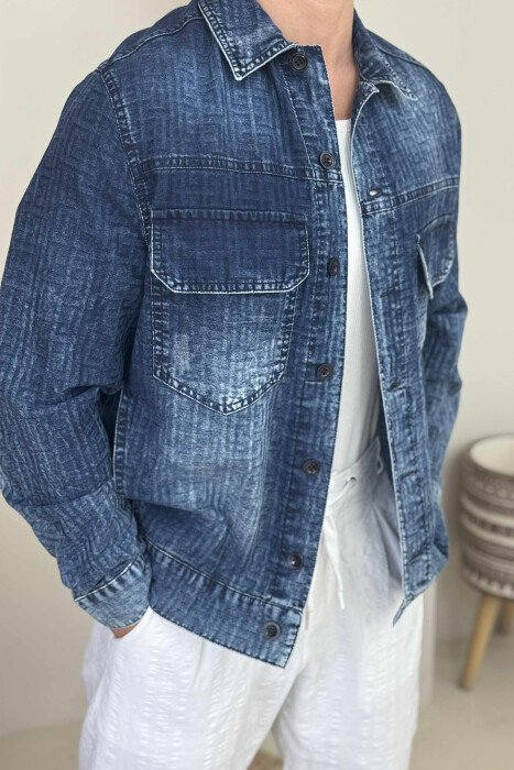 POCKETS SIMPLE MEN SHIRT BLUE/BLU - 2