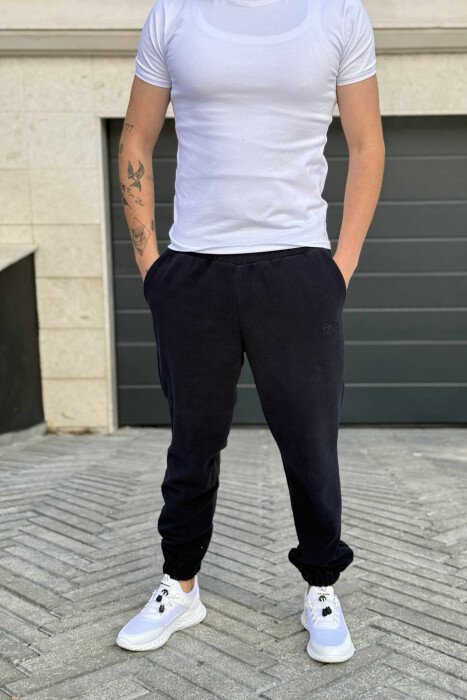 POLAR ONE COLOR MEN JOGGERS DARK BLUE/BEE - 2