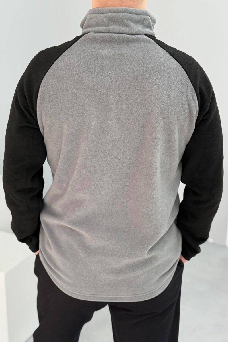 POLAR ZIPPER NECK MEN SWEATSHIRT GREY/GRI - 3