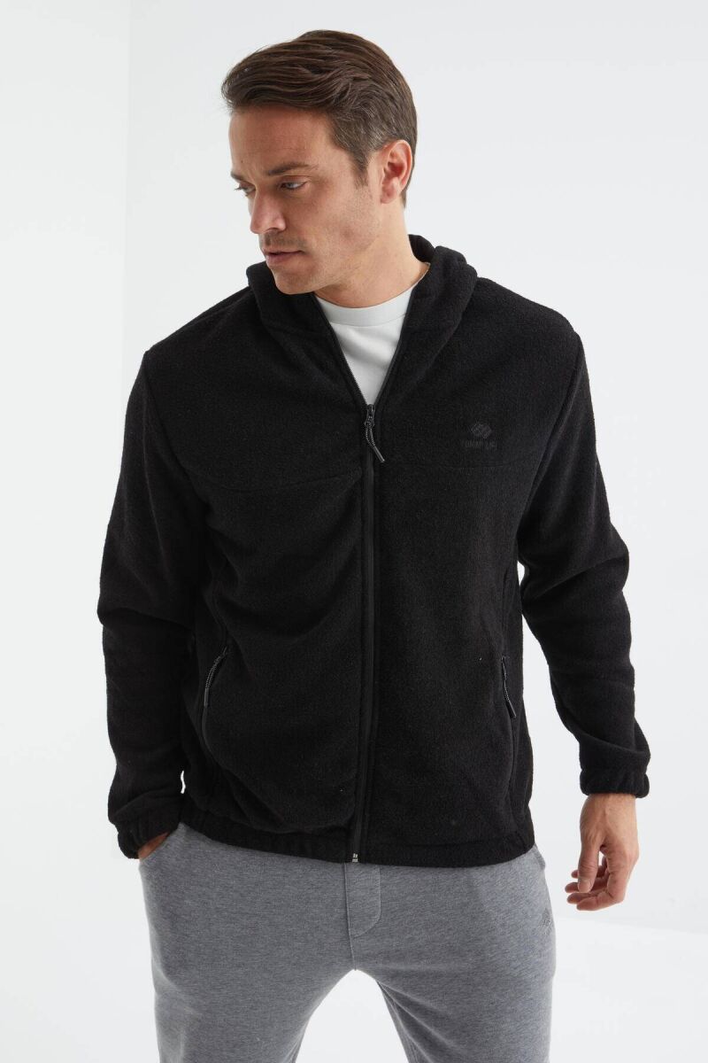 POLAR ZIPPER ONE COLOR WOMAN JACKET BLACK/ E ZEZE - 2