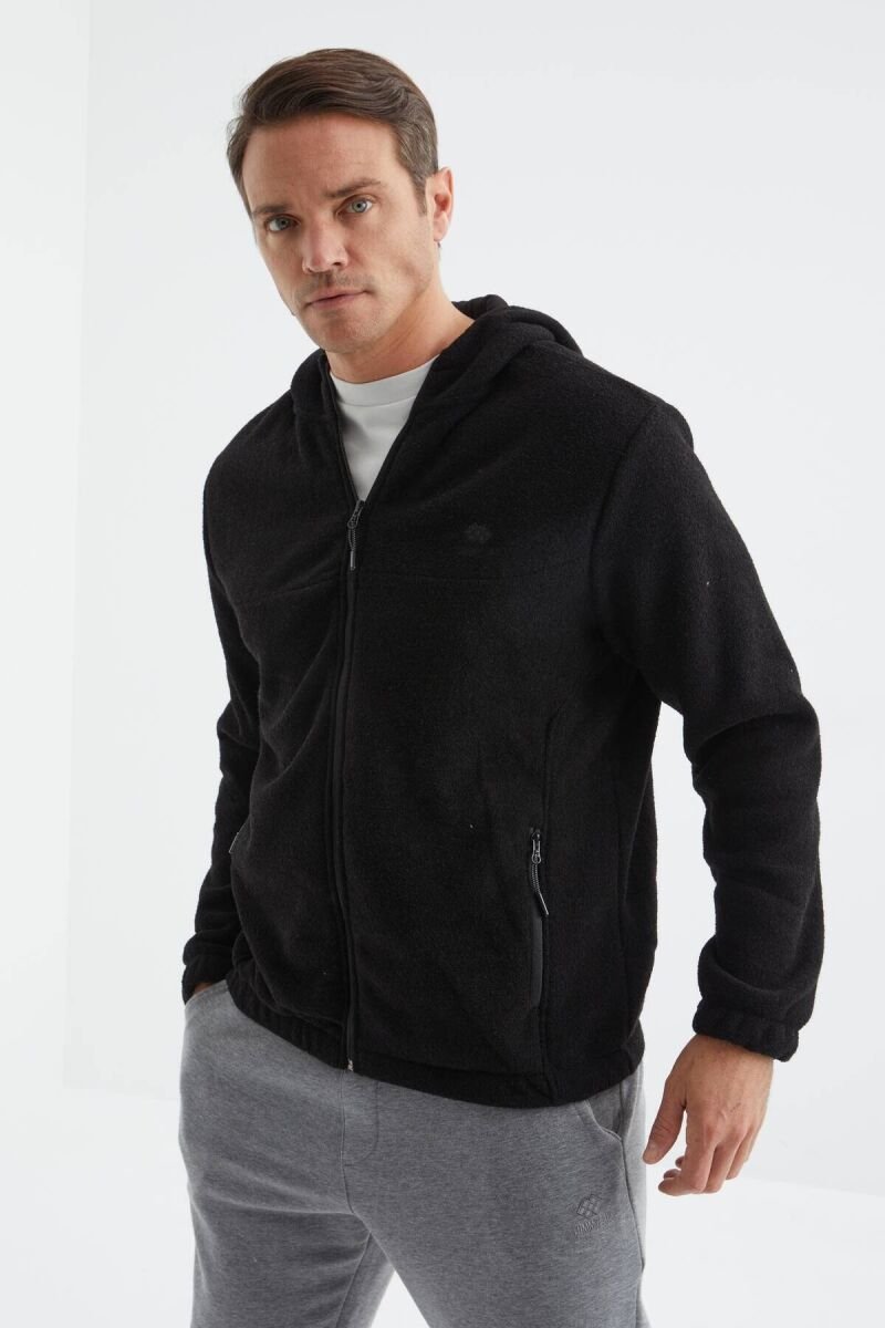 POLAR ZIPPER ONE COLOR WOMAN JACKET BLACK/ E ZEZE - 3