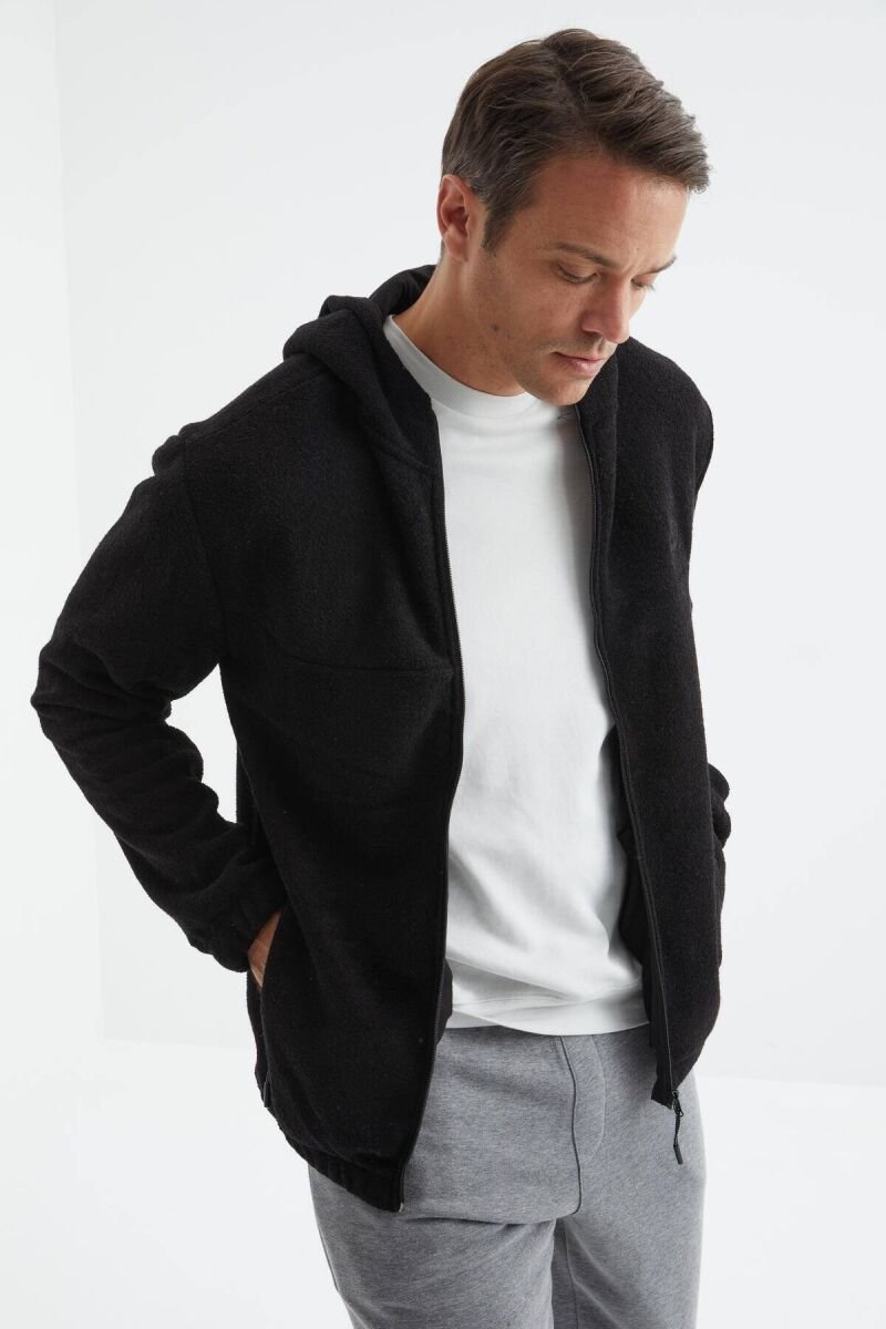 POLAR ZIPPER ONE COLOR WOMAN JACKET BLACK/ E ZEZE - 6