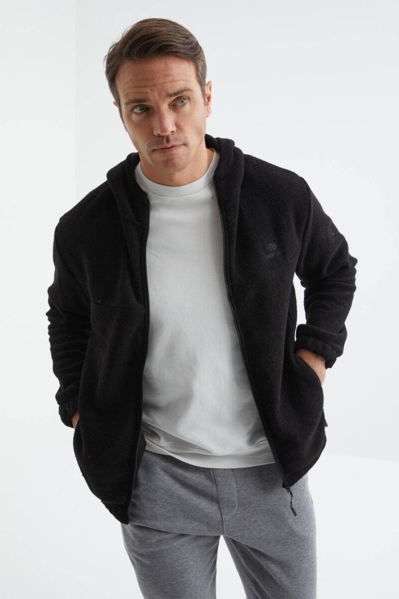 POLAR ZIPPER ONE COLOR WOMAN JACKET BLACK/ E ZEZE - 7