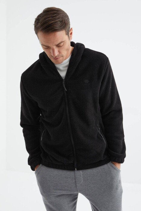 POLAR ZIPPER ONE COLOR WOMAN JACKET BLACK/ E ZEZE - 13