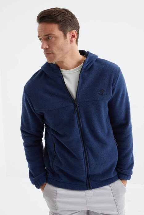 POLAR ZIPPER ONE COLOR WOMAN JACKET BLUE/BLU - KLAUDIO FASHION
