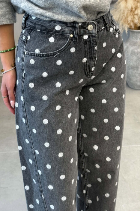 POLKA DOTS BALLON WOMAN JEANS GREY/GRI - 3