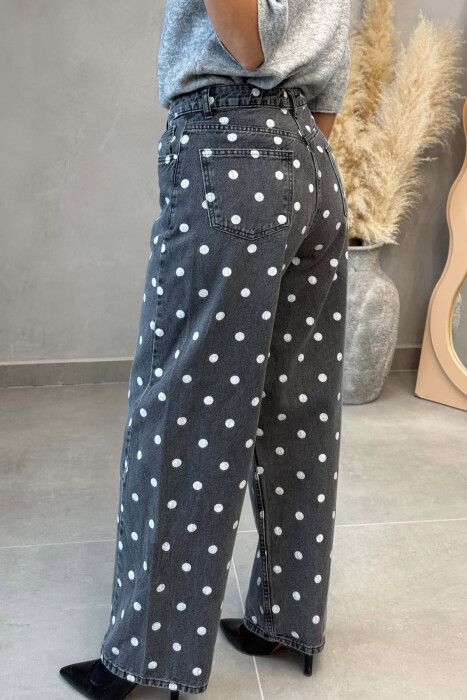 POLKA DOTS BALLON WOMAN JEANS GREY/GRI - 5