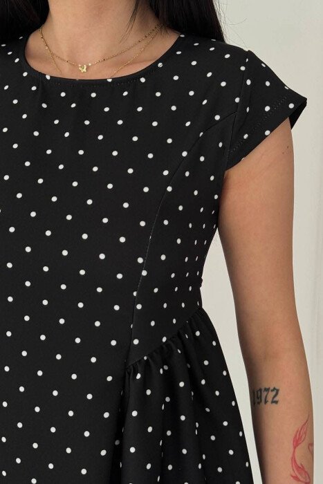 POLKA DOTS LACING WAIST WOMAN DRESS BLACK/ E ZEZE - 5