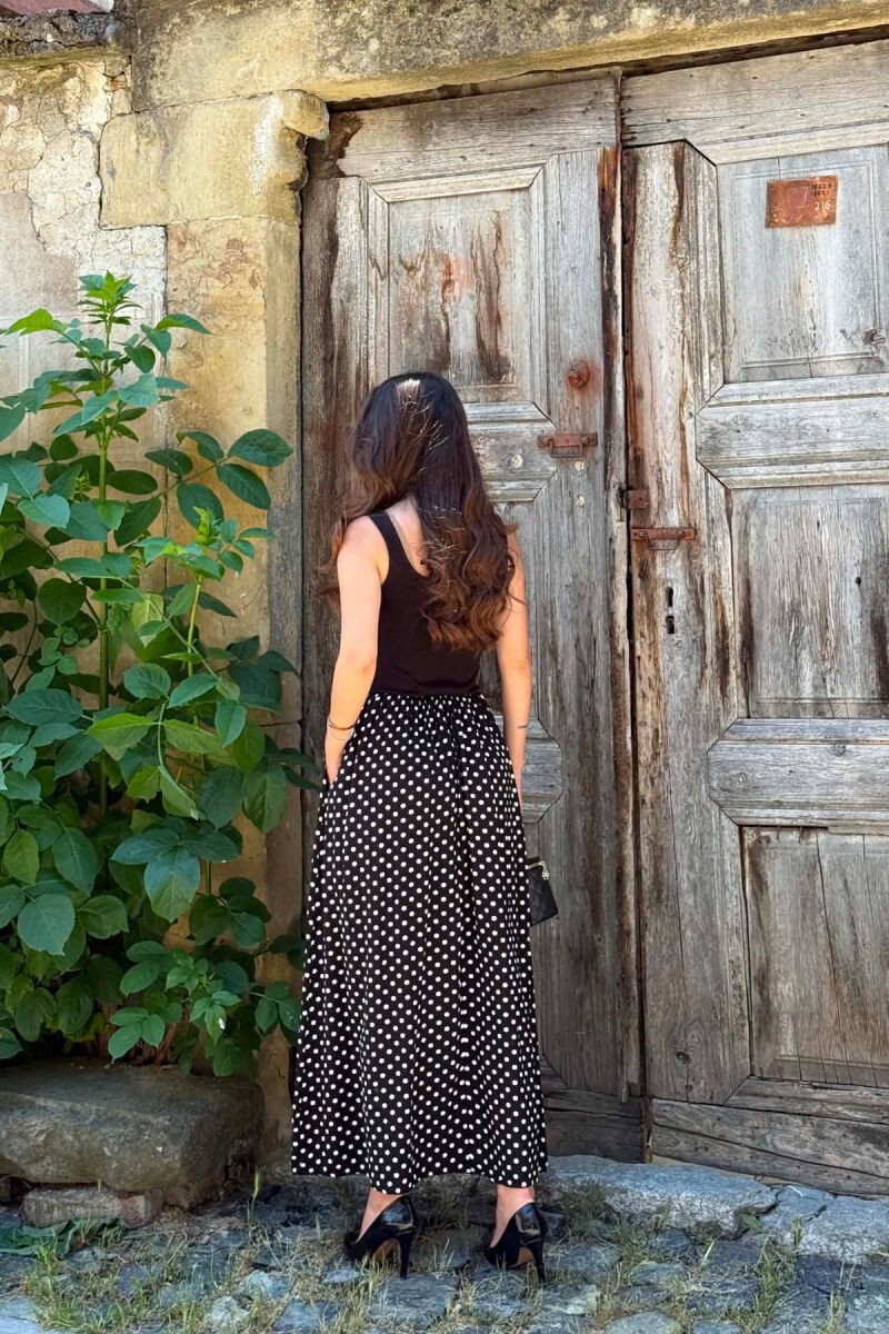 POLKA DOTS LONG WOMAN DRESS BLACK/ E ZEZE - 2