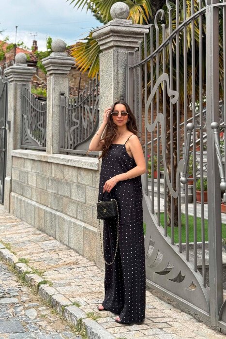 POLKA DOTS TANK TOP + TROUSERS WOMAN SET BLACK/ E ZEZE - 2