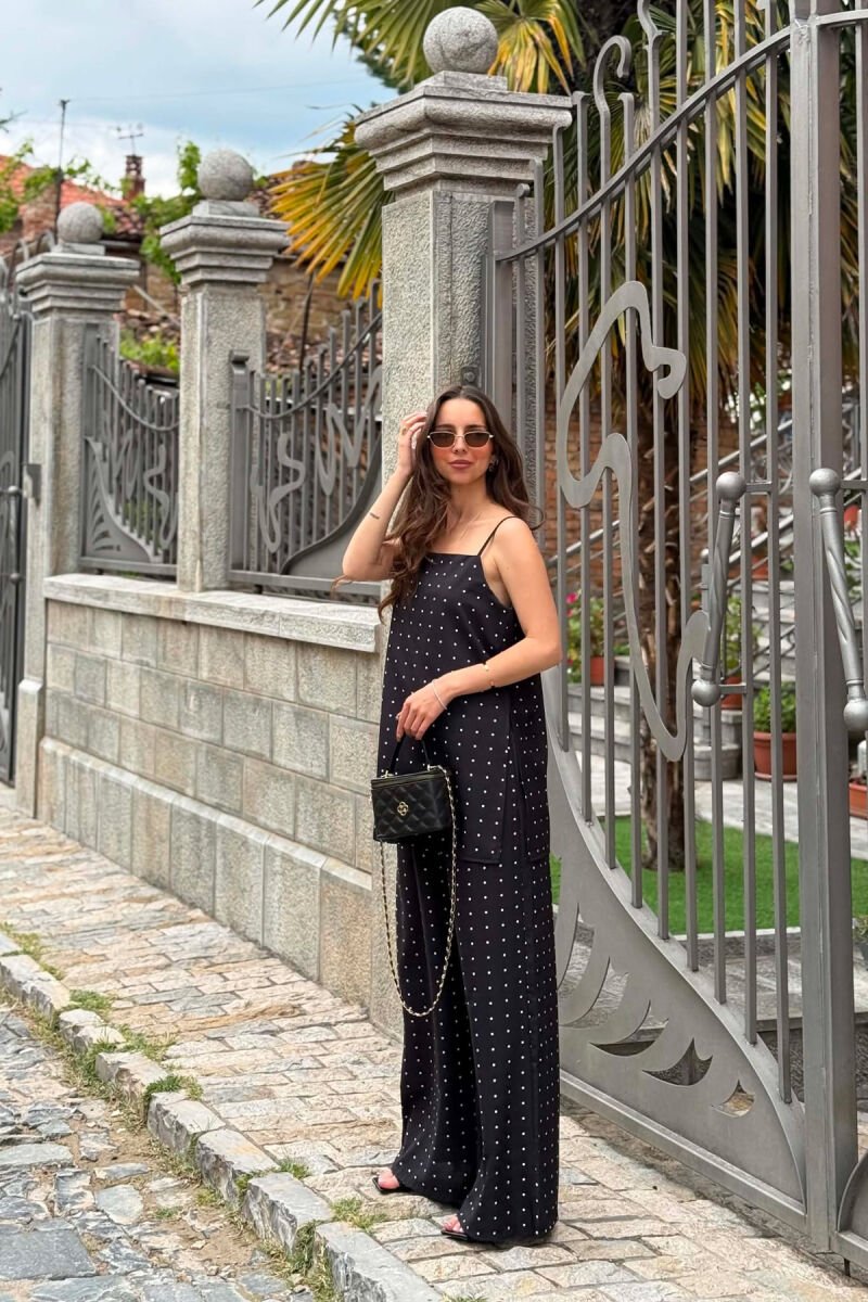 POLKA DOTS TANK TOP + TROUSERS WOMAN SET BLACK/ E ZEZE - 2