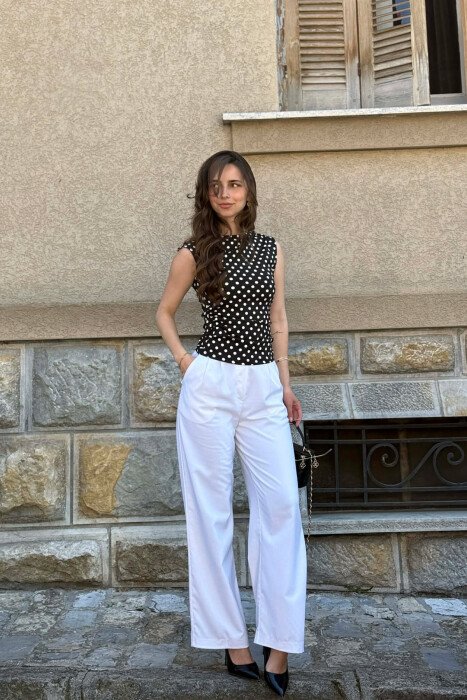 POLKA DOTS WOMAN TANK TOP BLACK/ E ZEZE - 4