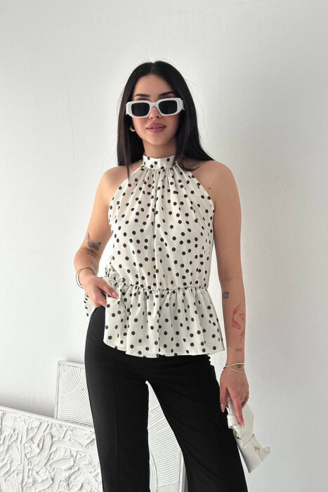 KANATJERE ME PIKA PER FEMRA NE NGJYRE KREM - KLAUDIO FASHION