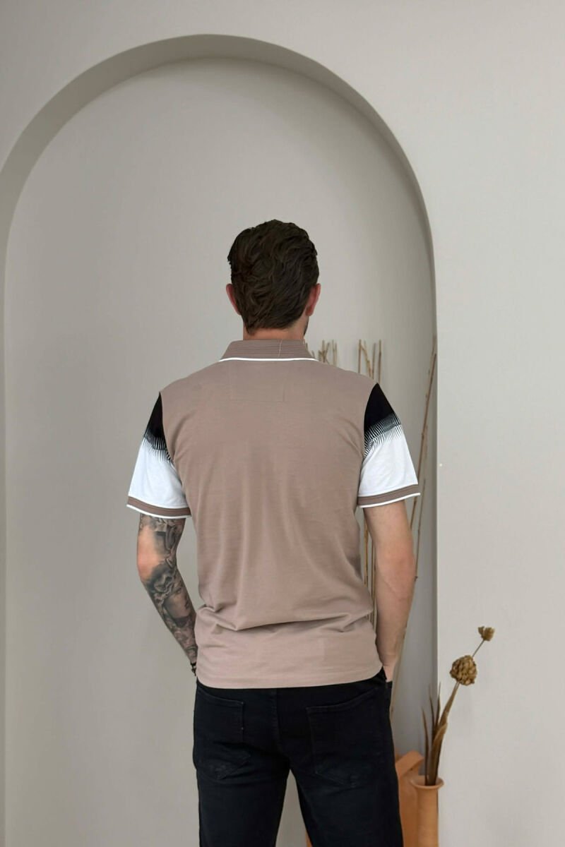 POLO NECK MEN T-SHIRT BEIGE/BEZHE - 3