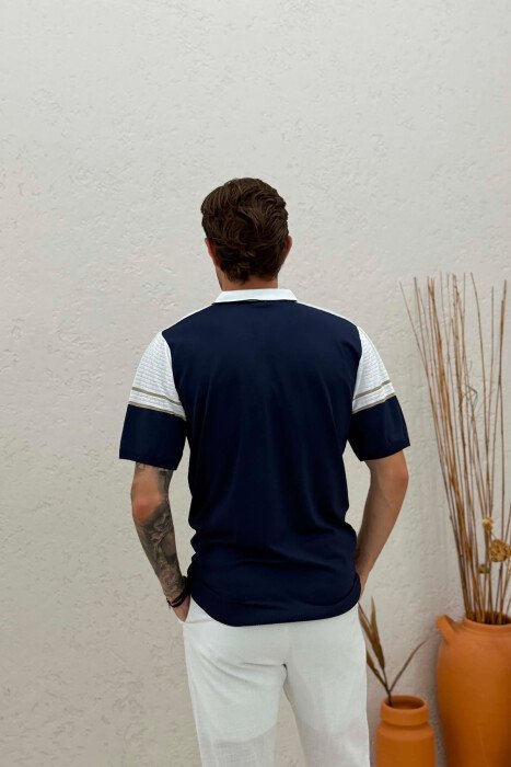 POLO NECK MEN T-SHIRT BLUE/BLU - 4