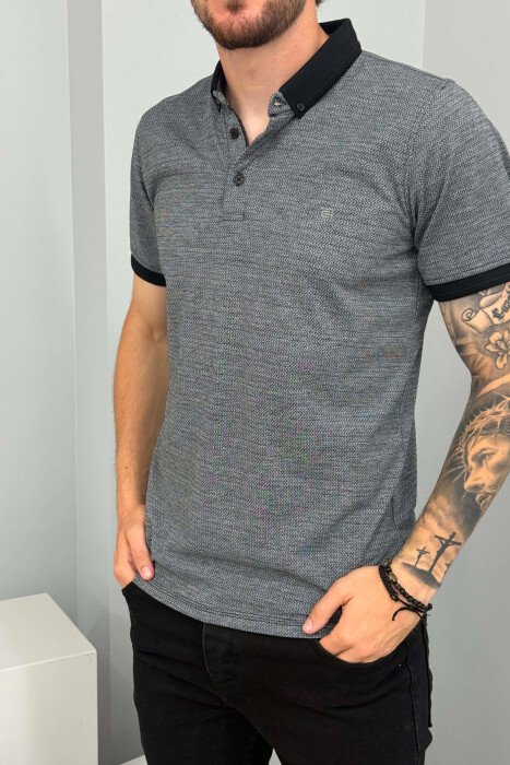 POLO NECK MEN T-SHIRT GREY/GRI - 2